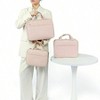 Pink Extra Large Travel Toiletry Bag for Women, Portable Hanging Organizer for Family-Sized Toiletries & Makeup - 3 of 4