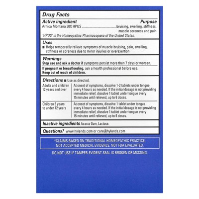 3 packs Hyland's Naturals Arnica 30X, 50 Quick-Dissolving Tablets