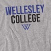 Wellesley College Official Stacked Adult T Shirt, Athletic Heather - image 2 of 4