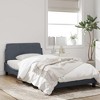 vidaXL Dark Gray Single Bed Frame-Velvet Upholstered with Headboard - 2 of 4