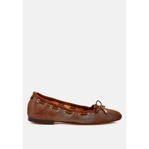 Обувь Rag & Co Womens Darlow Drawstring Bow Ballerinas 8