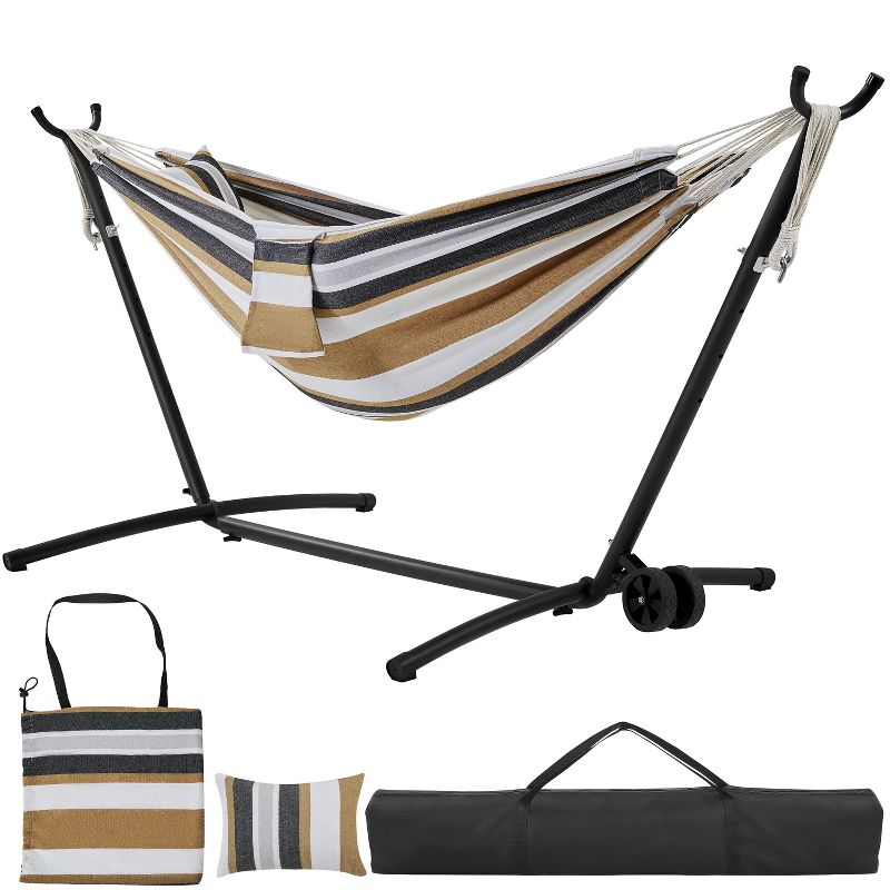 Yaheetech 2-people Hammock with Wheeled Stand, 1 of 8