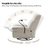 Franco Modern Upholstered Manual Swivel Rocker Recliner with Phone Holder Set of 2 - 4 of 4