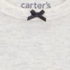 Carter's Just One You® Baby Girls' 3pc Snowflake Peplum Sweatshirt with Long Sleeve Bodysuit and Leggings Set - Cream - 3 of 4
