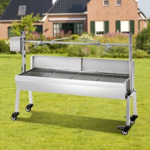 AMERLIFE Electric Rotisserie Grill Kit, 132 Lbs Capacity, Height-Adjustable Stainless Steel BBQ Roaster for Lamb Turkey Outdoor Camping - 1 of 4