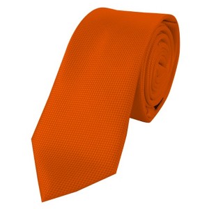 Men's Solid Color Microfiber Poly Woven Slim 2.25 Inch Wide And 57 Inch Long Necktie - 1 of 4