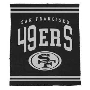 NFL San Francisco 49ers Midnight Logo Cozy Knit Blanket - 1 of 1