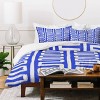 Deny Designs Avenie Modern Craft Greek Key Duvet and Sham Set Blue - 3 of 4