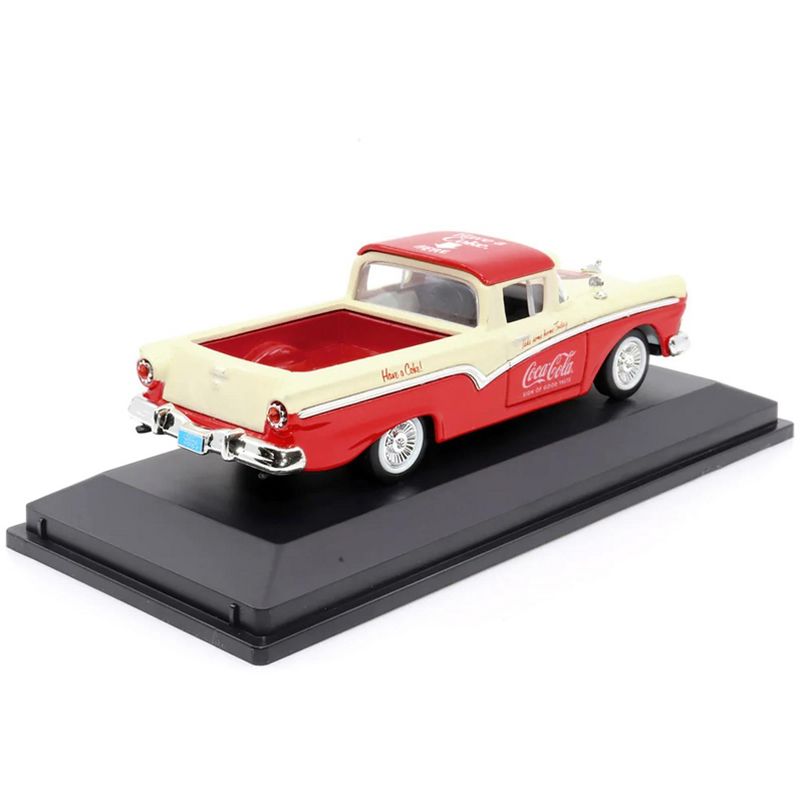 1957 Ford Ranchero "Coca-Cola" Red and Cream 1/43 Diecast Model Car by Motor City Classics, 4 of 7