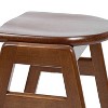 Kate and Laurel Morreau Wood Bar Stool, 17x20x29, Walnut Brown - 3 of 4