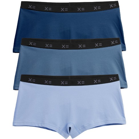 Tomboyx Lightweight 3-pack Boy Shorts Underwear, Cotton Stretch