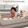Bedroom Washable Area Rug Dining Room Throw Carpet with Non Slip Rubber Backing - 4 of 4