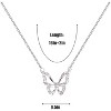 Butterfly Necklace - Rhinestone Pendant Necklaces for Women Butterflies Charm for Valentine's Day Women Teen Girl Party Statement Dress Sweater - 2 of 4