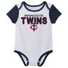 MLB Minnesota Twins Infant Boys' 3pk White Bodysuit - 2 of 4