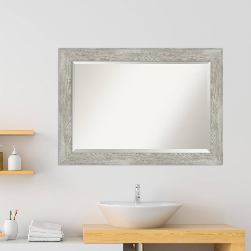Dove Graywash Framed Bathroom Vanity Wall Mirror - Amanti Art, 6 of 8