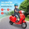 Electric Moped Scooter for Kids, 24V Kids Ride on Motorcycle, Max Up to 14MPH, with Rear Brake, LED Light, for Kids/Teens 8-12 - 2 of 4