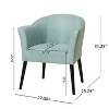 GDFStudio Fayette Contemporary Upholstered Tub Club Chair with Tapered Legs - 3 of 4