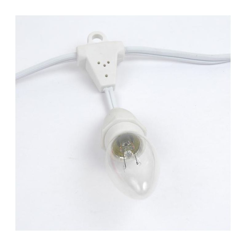 Novelty Lights Globe Outdoor String Lights with 25 suspended Sockets Suspended White Wire 25 Feet, 3 of 9