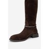 Ansel - Brown Suede Leather Riding Boot (Women) brown suede 8 Forever & Always Shoes US - 4 of 4