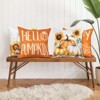 Happy Fall Hello Pumpkin Decorative Throw Pillow Covers 18x18 Inch Set of 4 - 3 of 4