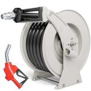Mojgar Fuel Hose Reel, 1" x 50' Retractable Diesel Hose Reel with Fueling Nozzle - 1 of 4