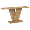 Hommoo Farmhouse Console Table with V-Shaped Pedestal Brown - 4 of 4