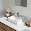 Aquaterior Wall Mount Ceramic Sink with Modern Bathroom Single Handle Faucet Chrome Combo - 3 of 4