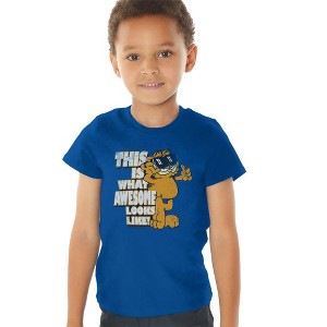 Toddler Boys' Garfield Awesome T-Shirt Royal Blue - 1 of 4