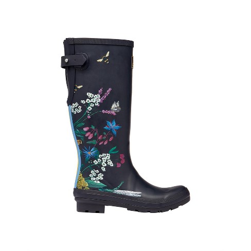 Joules Womens Printed Wellies With Adjustable Back Gusset Target