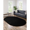 Unique Loom Solid Shag Solid Indoor Woven Area Rug - 3 of 4
