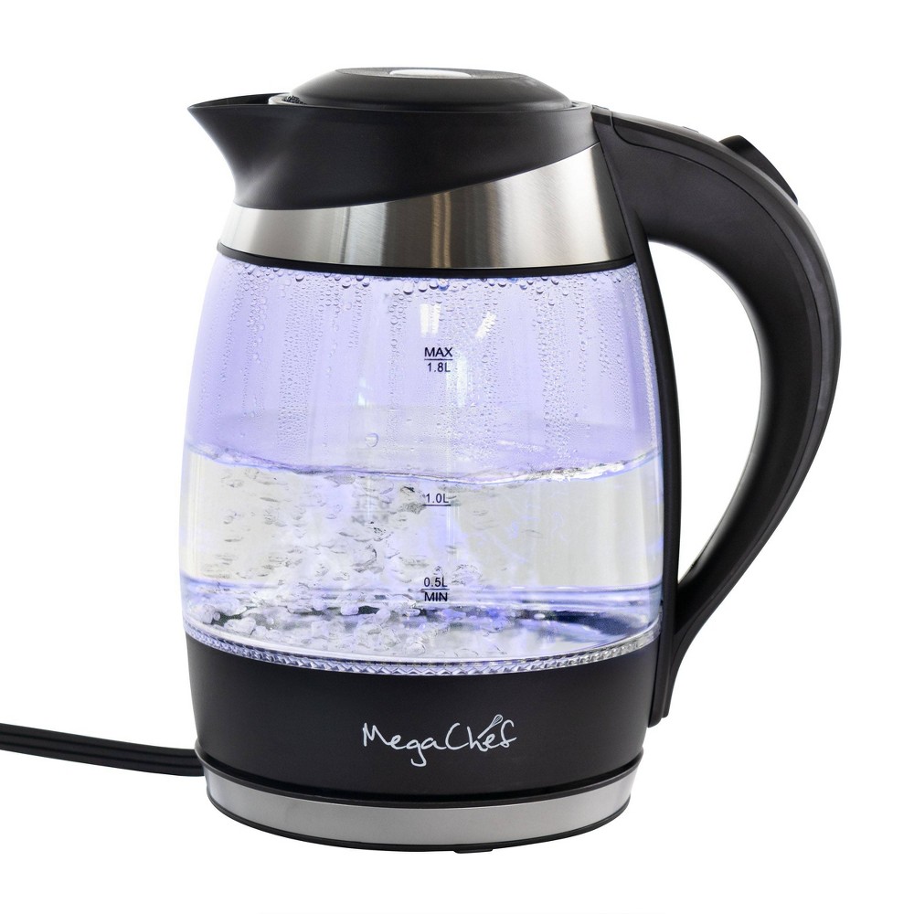 Mega Chef 1.8Lt. Glass and Stainless Steel Electric Tea Kettle