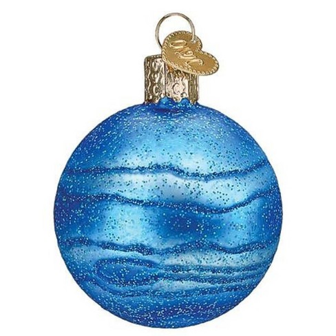 Old World Christmas 2.5 Inch Planet Neptune Deep Blue Color Tree Ornaments - image 1 of 3