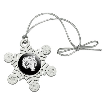 Fordham University Secondary Logo Metal Snowflake Christmas Tree Holiday Ornament