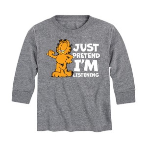 Boys' - Garfield - Pretend I'm Listening Long Sleeve Graphic T-Shirt - 1 of 4
