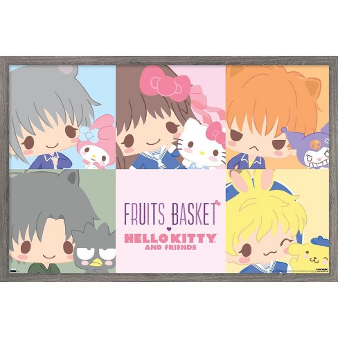 Trends International Fruits Basket x Hello Kitty and Friends - Squares Framed Wall Poster Prints - image 1 of 4