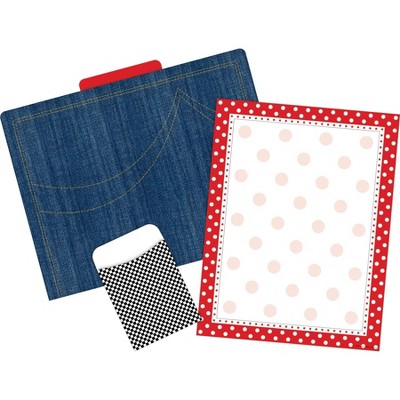 File Folders Organizer Set On-Trend 92 per Set Denim - Barker Creek