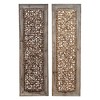 Wood Abstract Woven Seagrass Wall Decor Set of 2 Brown - Olivia & May: Farmhouse Style, Vertical Orientation - 3 of 4