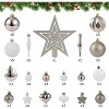 TackView 72Pcs Christmas Balls Ornaments, Xmas Hanging Balls Christmas Tree Decorations for New Year Party Home Holiday Decor, Chapagmne & White - 3 of 4