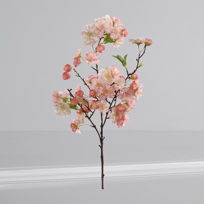 Floral Home 18" Pink Cherry Blossom Spray - 12-Piece