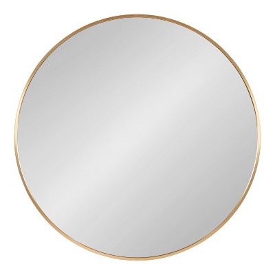 Kate And Laurel Zayda Metal Round Mirror, 24" Diameter, Gold : Target