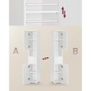 Tall Bathroom Cabinet, Slim Bathroom Storage Cabinet, Freestanding Narrow Cabinet with a Drawer, Adjustable Shelves, Open Compartment - 3 of 4