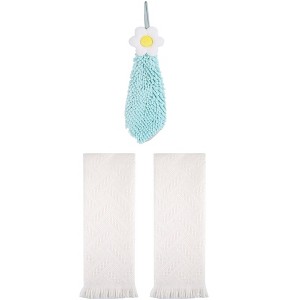 REGALWOVEN 3 Pcs Soft Absorbent Decorative Hand Towel for Bathroom, Kitchen, Hotel - 1 of 4