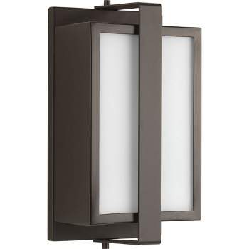 Progress Lighting Diverge 1-Light Outdoor Wall Sconce, Architectural Bronze, Aluminum, Shade Included