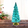 Craftoutlet.Com 7.0 Inch Colored Large Teal Hue Glass Tree Christmas Decorative Tree , Multi Seasonal Decor Decorative Holiday Decor (1PC) - 2 of 4