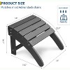 Adirondack Ottoman Footrest, Weatherproof Patio Footstool for Lawn, Porch, Pool, or Backyard - 3 of 4