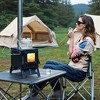 Fortune Candy 1 Set Folding Portable Wood Burning Tent Stove with Cooking Surface, Pipes and Spark Arrestor, for Camping, Hiking, Outdoor Courtyard - 2 of 4