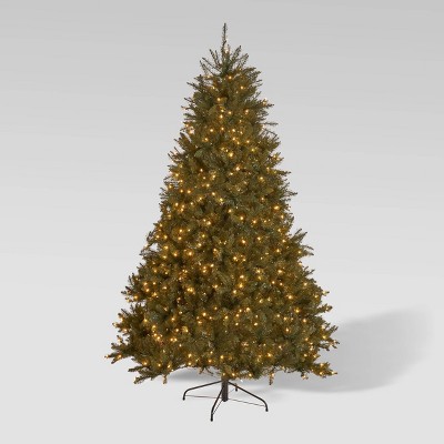 7ft Fraser Fir Hinged Full Artificial Christmas Tree Clear Lights - Christopher Knight Home