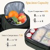 Tirrinia 12 Can Two Compartment Lunch Box, Durable Insulated Lunch Bag for Women & Men, Large Lunchbox, Leakproof Reusable Lunch Cooler Tote - 3 of 4