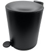 Home Mart Goods 10" Tall Black Step Garbage Can with Removable Inner Bucket, Soft-Close Metal Waste Basket with Foot Pedal - 3 of 3