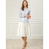 INSPIRE CHIC Women's Crochet Lace See-Through Ruffle Frill Neck Floral Elegant Blouse - 3 of 4